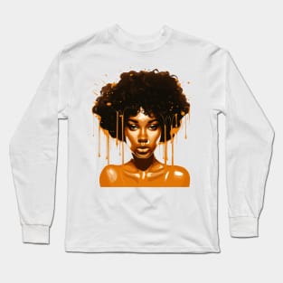 Afrocentric Woman Dripping With Melanin Long Sleeve T-Shirt